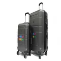 Black Set Of 20+28Inch Groovy Abs Expandable Luggage