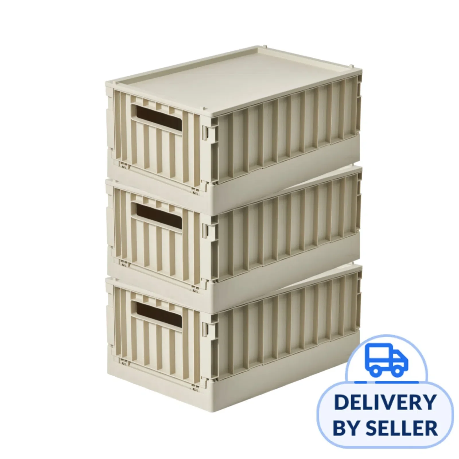 Houze - Fildo Large Collapsible Box With Lid (Bundle Of 3)