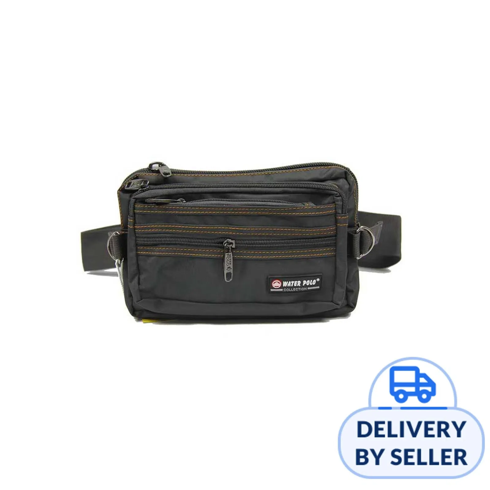 Grey Courtly 6-Pocket Waist Pouch Bumbag