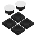 Sonos - 4 Sonos Amp Plus 1 In-Ceiling (In Pair) - In-Ceiling Speakers