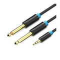 สายแปลง Vention 3.5mm Male to 2X6.5mm Male Audio Cable 0.5M