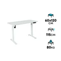 โต๊ะปรับระดับ DreamDesk Ergonomic 60x120 Adjustable Desk White Frame+White Top
