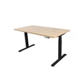 โต๊ะปรับระดับ Bewell Ergonomic 75x140 Adjustable Desk Oak Top + Black Frame