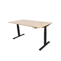 โต๊ะปรับระดับ Bewell Ergonomic 80x160 Adjustable Desk Oak Top + Black Frame