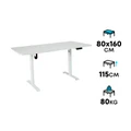 โต๊ะปรับระดับ DreamDesk Ergonomic 80x160 Adjustable Desk White Frame+White Top