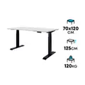 โต๊ะปรับระดับ Ergotrend Sit 2 Stand GEN3 (Premium dual motor) 70x120 Adjustable Desk White Top + Black Frame