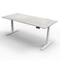 โต๊ะปรับระดับ Ergotrend Sit 2 Stand GEN5 (Premium dual motor) 70x120 Adjustable Desk Granite Top + White Frame