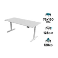 โต๊ะปรับระดับ Ergotrend Sit 2 Stand GEN5 (Premium dual motor) 75x150 Adjustable Desk White Top + White Frame