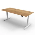 โต๊ะปรับระดับ Ergotrend Sit 2 Stand GEN5 (Premium dual motor) 75x150 Adjustable Desk Vintage Oak Top + White Frame