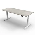 โต๊ะปรับระดับ Ergotrend Sit 2 Stand GEN5 (Premium dual motor) 75x150 Adjustable Desk Concrete Top + White Frame