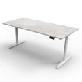 โต๊ะปรับระดับ Ergotrend Sit 2 Stand GEN5 (Premium dual motor) 75x150 Adjustable Desk Granite Top + White Frame