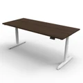 โต๊ะปรับระดับ Ergotrend Sit 2 Stand GEN5 (Premium dual motor) 75x150 Adjustable Desk Classic Teak Top + White Frame