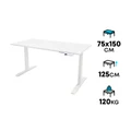 โต๊ะปรับระดับ Ergotrend Sit 2 Stand GEN4 (Premium dual motor) 75x150 Adjustable Desk White Top + White Frame