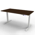 โต๊ะปรับระดับ Ergotrend Sit 2 Stand GEN4 (Premium dual motor) 75x180 Adjustable Desk Classic Teak Top + White Frame
