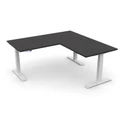 โต๊ะปรับระดับ Ergotrend Sit 2 Stand GEN4 L-Shape 75x180 Adjustable Desk Graphite Top + White Frame