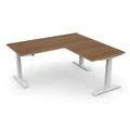 โต๊ะปรับระดับ Ergotrend Sit 2 Stand GEN4 L-Shape 75x180 Adjustable Desk Capucino Top + White Frame