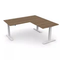 โต๊ะปรับระดับ Ergotrend Sit 2 Stand GEN4 L-Shape 75x180 Adjustable Desk Sonoma Top + White Frame