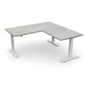 โต๊ะปรับระดับ Ergotrend Sit 2 Stand GEN4 L-Shape 75x180 Adjustable Desk Concrete Top + White Frame