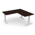 โต๊ะปรับระดับ Ergotrend Sit 2 Stand GEN4 L-Shape 75x180 Adjustable Desk Classic Teak Top + White Frame