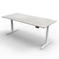 โต๊ะปรับระดับ Ergotrend Sit 2 Stand GEN5 (Premium dual motor) 75x180 Adjustable Desk Granite Top + White Frame