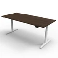 โต๊ะปรับระดับ Ergotrend Sit 2 Stand GEN5 (Premium dual motor) 75x180 Adjustable Desk Classic Teak Top + White Frame