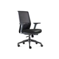 เก้าอี้สำนักงาน DF Prochair Loop Office Chair Black Back Rest PU Mattress