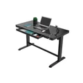 โต๊ะปรับระดับ DF Prochair ET118 60x120 Adjustable Desk Mirror Black Top + Black Frame