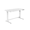 โต๊ะปรับระดับ DF Prochair ET118 60x120 Adjustable Desk White Melamine Top + White Frame