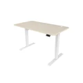 โต๊ะปรับระดับ Ergomate Maidesite Single Motor 2 Stage 60x120 Adjustable Desk Oak Top + White Frame