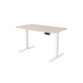 โต๊ะปรับระดับ Ergomate Maidesite Dual Motor 3 Stage 60x120 Adjustable Desk Oak Top + White Frame