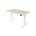 โต๊ะปรับระดับ Ergomate Maidesite Single Motor 2 Stage 70x140 Adjustable Desk Oak Top + White Frame