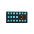 คีย์แคป Tai-Hao Rubber Gaming Backlit 18 Keys Keycaps (EN) Neon Blue