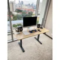 โต๊ะปรับระดับ DreamDesk Ergonomic 60x120 Adjustable Desk Black Frame+Maple Top