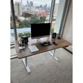 โต๊ะปรับระดับ DreamDesk Ergonomic 60x120 Adjustable Desk White Frame+Golden Oak Top