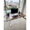 โต๊ะปรับระดับ DreamDesk Ergonomic 80x160 Adjustable Desk White Frame+Classic Oak Top
