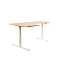 โต๊ะปรับระดับ Bewell Ergonomic L-Shaped 60x160 Adjustable Desk Oak Top + White Frame [ส่งของภายใน 3-7 วันทำการ]