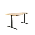 โต๊ะปรับระดับ Bewell Ergonomic L-Shaped 60x160 Adjustable Desk Oak Top + Black Frame [ส่งของภายใน 3-7 วันทำการ]
