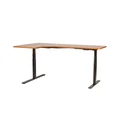 โต๊ะปรับระดับ Bewell Ergonomic L-Shaped 60x160 Adjustable Desk Walnut Top + Black Frame [ส่งของภายใน 3-7 วันทำการ]
