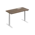 โต๊ะปรับระดับ Modernform Limber with plug cover 70x120 Adjustable Desk Cappuccino Top + White Frame