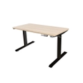 โต๊ะปรับระดับ Bewell Ergonomic Single Motor 60x120 Adjustable Desk Top Oak + Black Frame [ส่งของภายใน 3-7 วันทำการ]
