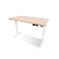 โต๊ะปรับระดับ Bewell Ergonomic Single Motor 75x140 Adjustable Desk Top Oak + White Frame