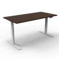 โต๊ะปรับระดับ Ergotrend Sit 2 Stand GEN2A (Dual motor) 75x150 Adjustable Desk Classic Teak Top + White Frame