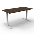 โต๊ะปรับระดับ Ergotrend Sit 2 Stand GEN2A (Dual motor) 70x120 Adjustable Desk Classic Teak Top + White Frame