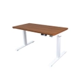 โต๊ะปรับระดับ Bewell Ergonomic Single Motor 60x120 Adjustable Desk Top Walnut + White Frame