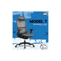 เก้าอี้สุขภาพ Work Station Office Model T Ergonomic Chair Gray Mesh Seat