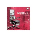 เก้าอี้สุขภาพ Work Station Office Model B Ergonomic Chair Black With Footrest
