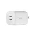 หัวชาร์จ Belkin BoostCharge Pro 65W Dual USB-C GaN Wall Charger White WCH013dqWH
