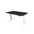 โต๊ะปรับระดับ Bewell Ergonomic 85x200 Adjustable Desk Black Top + White Frame
