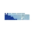 คีย์แคป EGA TYPE-MGKC4 PBT 106 Keys Keycap (EN/TH) Blue+Light Blue+White Blue