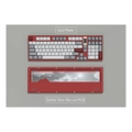 คีย์บอร์ด Qwertykeys QK100 Wireless Mechanical Keyboard (EN) Anodized Red Case + Mirror PVD Silver Weight + QK03 + Red Add-on
